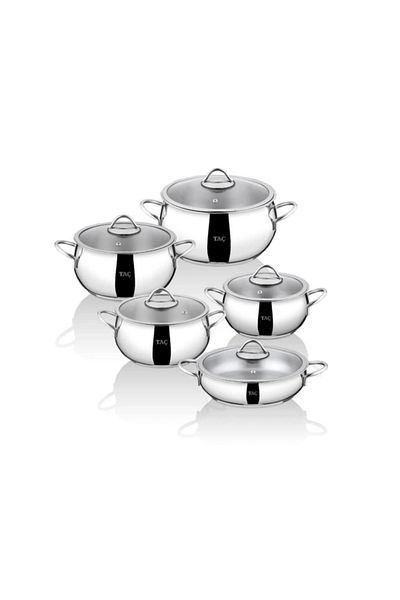 Taç Set de vase de gătit din oțel Master Steel, 10 piese