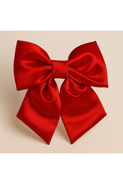 Darya Dd30 Red Satin Ribbon Bow Buckle
