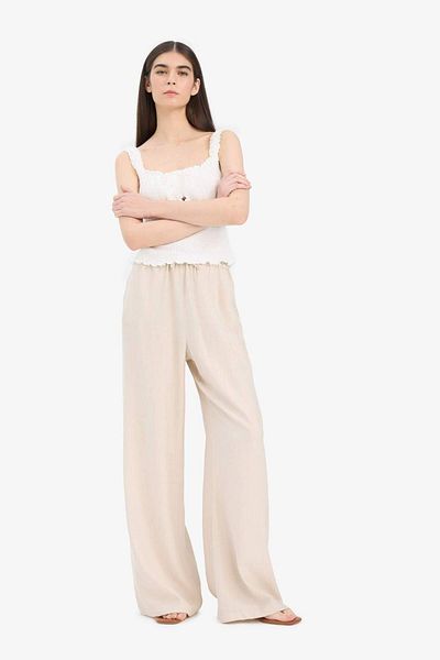 DeFacto Wide Leg Double Pocket High Stretch Waist Wide Leg Pants E7434Ax25Sm