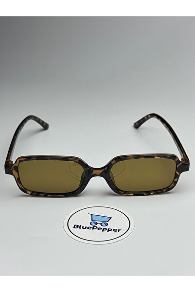 BluePepper Miux V5 Leopard Sunglasses Rectangular Model Brown Glass Color 49-16-145
