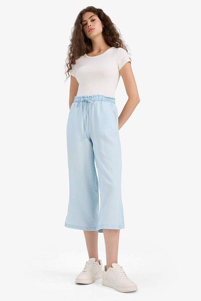 DeFacto Παντελόνι Pull On Culotte Υψηλό ελαστικό μέσης που πλένεται D8240AX25SM