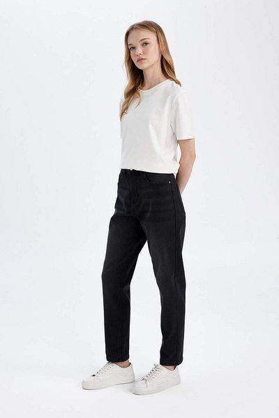 DeFacto Lina Comfort Mom High Waist Ankle Length Jean Pants C6380Ax24Wn