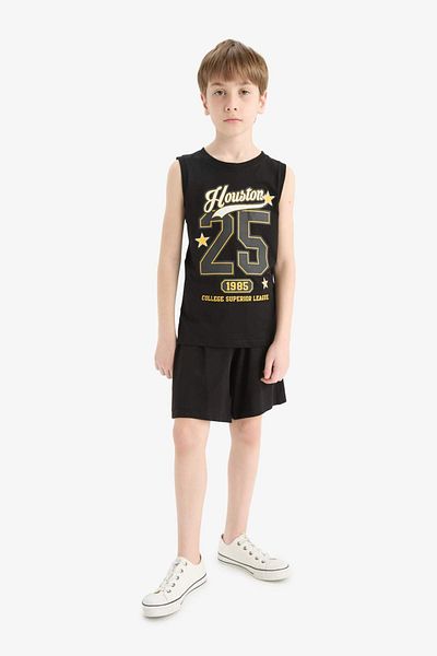 DeFacto Boy's Crew Neck Printed Undershirt F0690A825Hs
