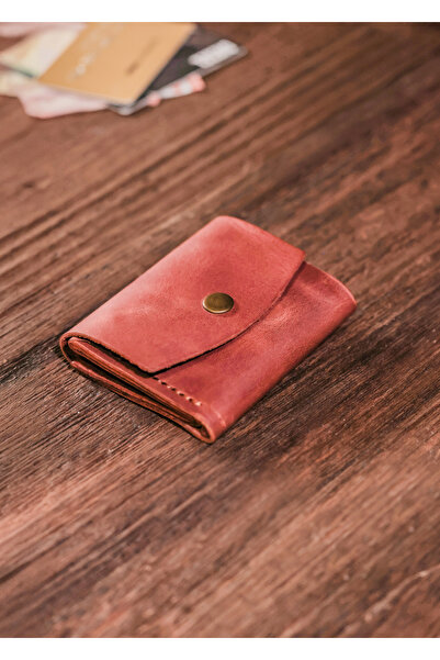 Derimoda Hakiki Deri El Yapımı Kartlık Cüzdan – Nakit ve Kart Bölmeli Minimalist Tasarım