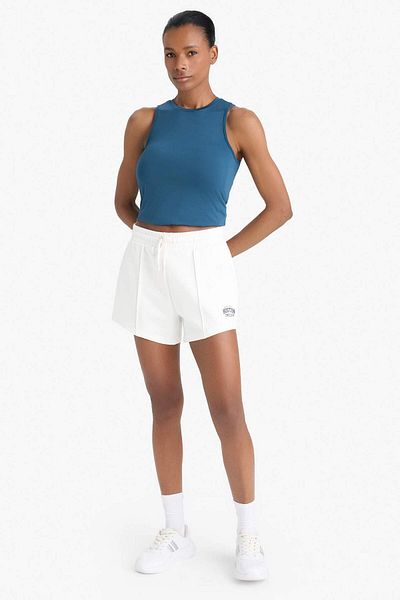 DeFacto Fit Flexible Waisted White Sports Shorts F3266Ax25Sm