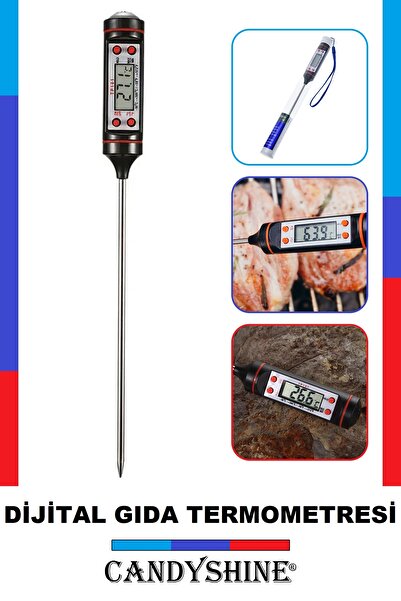 yeni11 Dijital Et Süt Termometresi Sıvı Derecesi Saplamalı Isı Ölçer