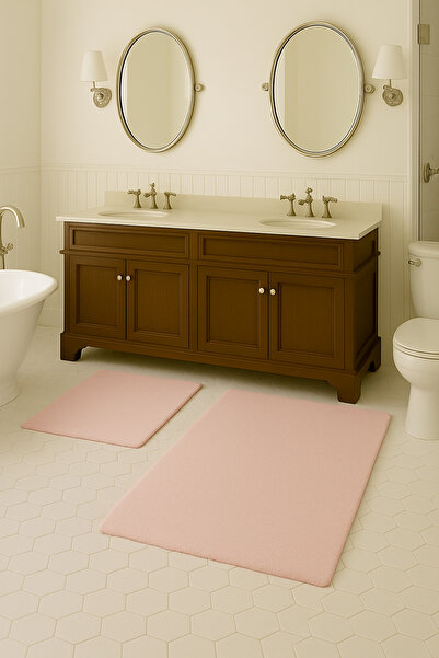 SOFT DECOR μοντέρνα διακοσμητική αντιολισθητική βάση πατάκι μπάνιου σετ καθίσ...