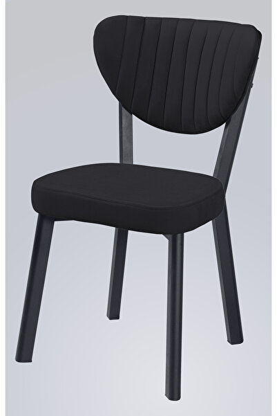 MUDOMAK Ebru , Balkon Sandalye, Cafe Sandalye, Bahçe Sandalye, Mutfak Sandalye - 2 Adet Sandalye - Siyah