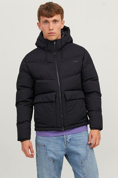 Jack & Jones Logo Printed Hooded Puffer Coat - Vesterbro