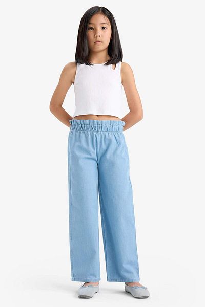 DeFacto Wide Leg Light Blue Girl's Jean Trousers E6689A8/Nm39