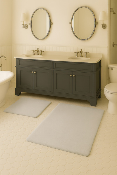 SOFT DECOR modern dekoratif kaymaz taban banyo paspası klozet takımı 50x80-40...