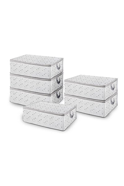 İNKOHA Σετ 6 τσάντες κάτω από τον πάγκο – 66x45x21 cm – Μεγάλο μέγεθος, με φερμουάρ, ανθεκτικό στη σκόνη, μοτίβο τσάντα αποθήκευσης