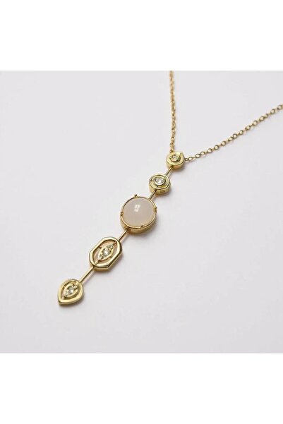 Giurose قلادة نسائية من الفولاذ الوردي Y - ستانلس ستيل