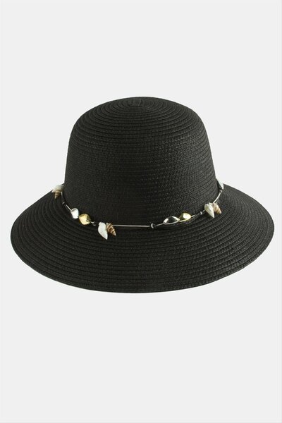 Ronanna قبعة من قش صدف البحر