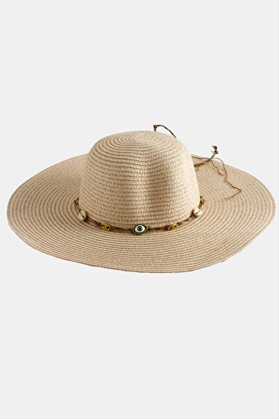 Marsilyan Ψάθινο καπέλο με πλεκτή αλυσίδα ILKEL-BJT940