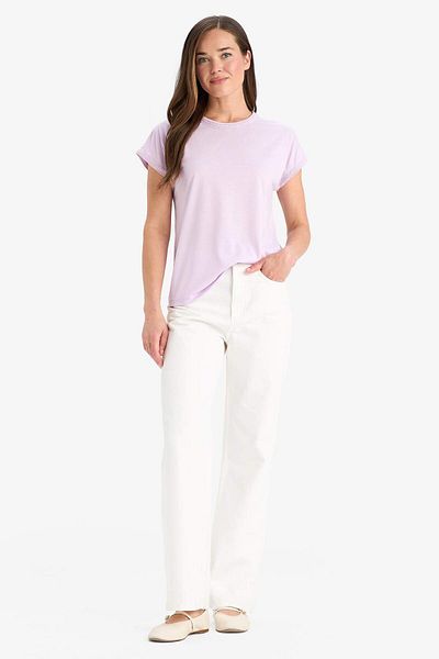 DeFacto Rundhalsausschnitt Basic Plain Kurzarm T-Shirt F4830AX25SM