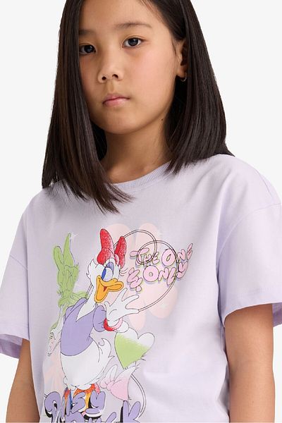 DeFacto Mädchen Disney Mickey Mouse & Friends Relax Fit Rundhals-Kurzarm-T-Shirt E2629A825SM