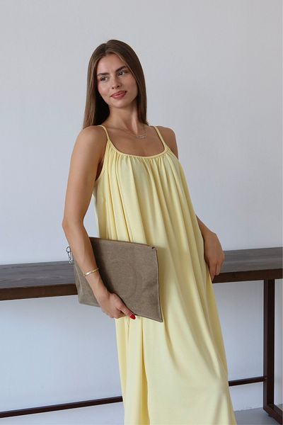 Balenbi Women's Collar Gathered Detailed Pocket Strap Combed Cotton Dress 1107