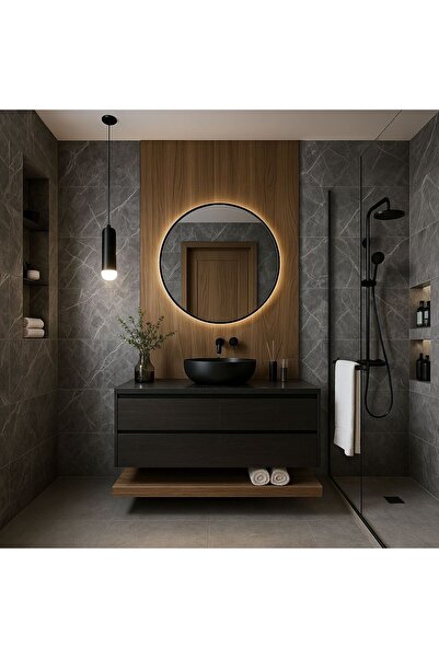 Wallover Design Kablosuz Pilli Ledli Siyah Mdf Çerçeveii 4mm Kalite Dekoratif...