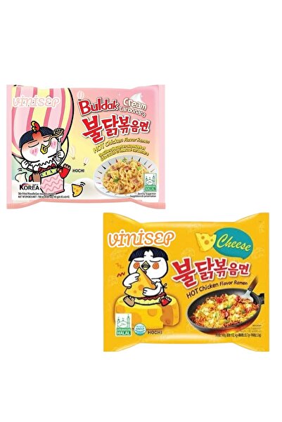 vinisep Cream Carbonara & Cheese buldak ramen Helal Damgalı 2 adet