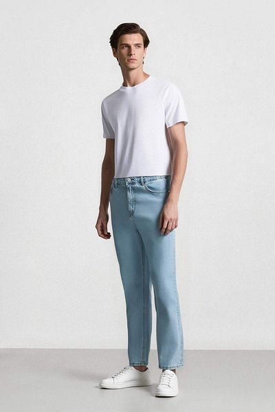 DeFacto 100% βαμβακερό 90s Slim Fit Skinny Fit Ψηλόμεσο Skinny Leg Παντελόνι Jean D6685ax25sp