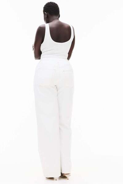 H&M Curvy Fit Feather Soft Wide Ultra High Jeans