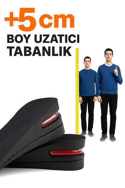 Mersi SHOP 5 Cm Tam Boy Uzatıcı Tabanlık – Hava Yastıklı Gizli Topuk Ayakkabı...