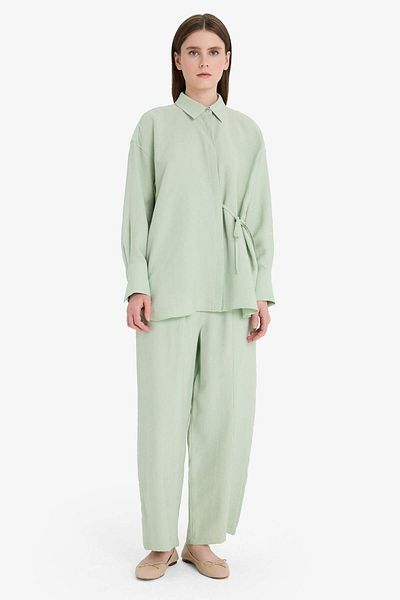 DeFacto Flexible Waisted Basic Plain Modal Harem Pants F1370Ax25Sm