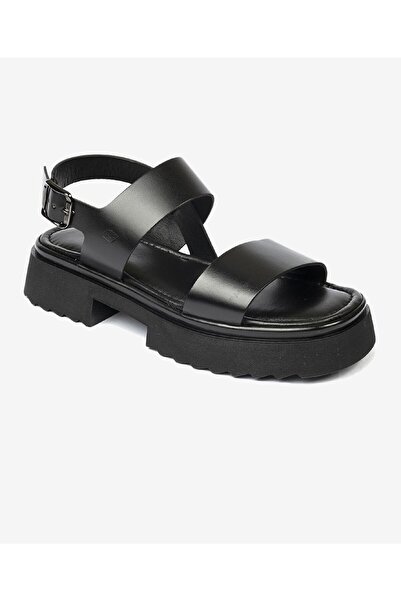 Greyder Kadın Siyah Hakiki Deri Sandalet 4Y2CS59036