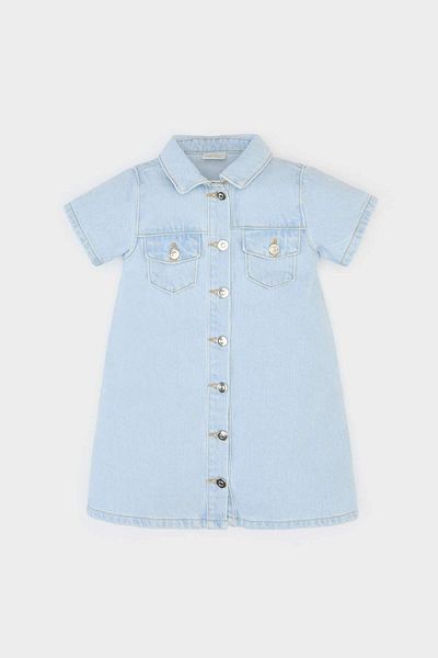 DeFacto Baby Girl Short Sleeve Summer Jean Dress E0454A525Sm