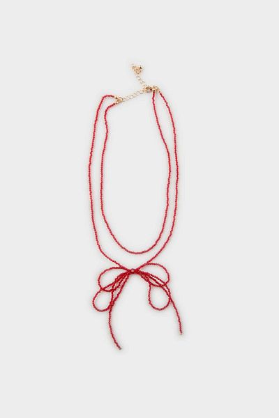DeFacto Women's Red Ribbon Necklace E6723Axns
