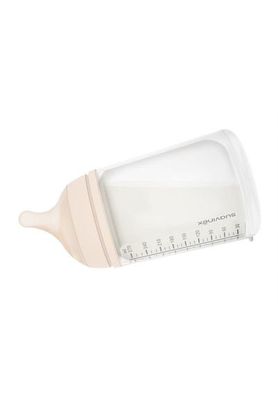 Suavinex Set Biberon Si Tetina Anticolici Cu Rezerve Zero, , 0 Luni, Silicon, 180 Ml, Transparent, 5