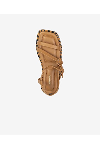 Greyder Kadın Taba Hakiki Deri Sandalet 3Y2YS50758