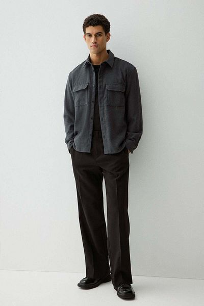 H&M Regular Fit Felted overshirt