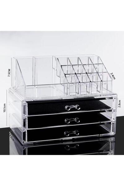 Generic Cosmetic Storage Box Dressing Table Drawer Jewelry Desktop Organizer