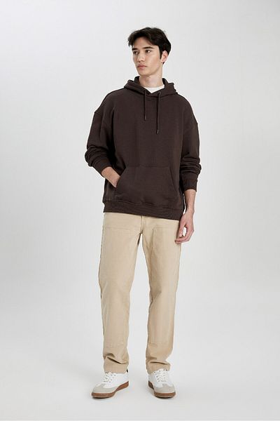 DeFacto Oversize Wide Fit Hooded Sweatshirt B7849Axns