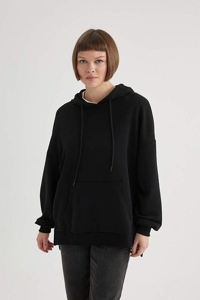 DeFacto Oversize Wide Fit Polo Neck Sweatshirt B7834Axns