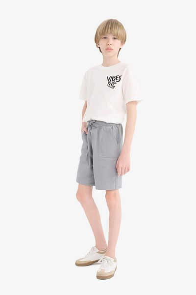 DeFacto Boy's Crew Neck Printed Short Sleeve T-Shirt E6314A825Hs
