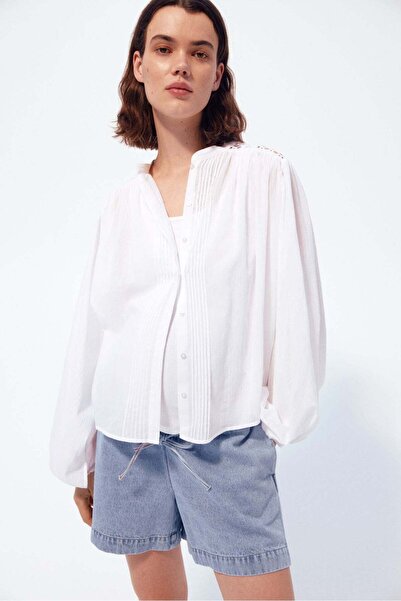 H&M MAMA Drawstring denim shorts