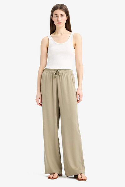 DeFacto Florida Belmando Fabric Palazzo Pants with Pockets High Waist Wide Leg J8738Az25Sm