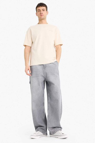 DeFacto Boxy Fit Crew Neck Printed Short Sleeve T-Shirt E3460Ax25Sp