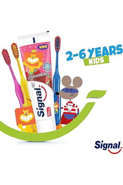 Signal Kids Toothbrush 2-6 Years Ultra Soft Gentle & Fun Brushing For Children Aged 2–6 Years