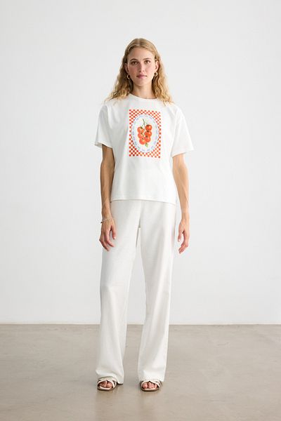 BE BLUE Tomato Printed Short Sleeve T-Shirt