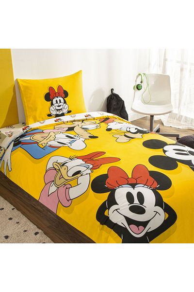 Taç Disney Mickey & Friends Single Cotton Duvet Cover Set - Crown Licensed