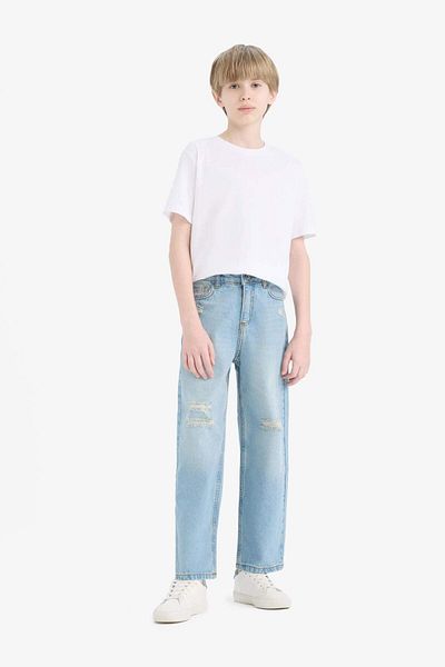 DeFacto Boy's Wide Leg Wide Leg Jean Trousers D6844A825Sm