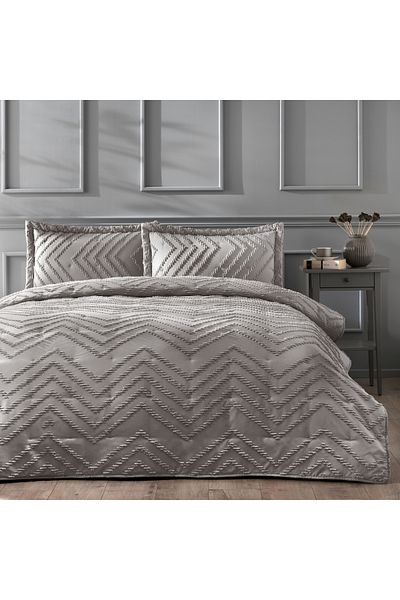 Linens Borneo Double Bedspread Set Mink