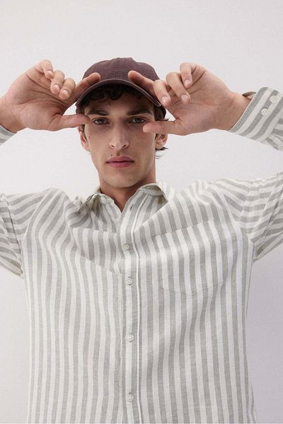 H&M Regular Fit Linen-blend shirt