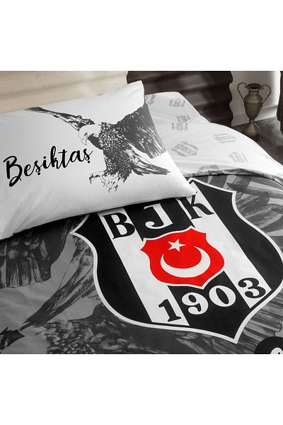 Taç Set cuvertură de pilota din bumbac, cu licență Beşiktaş Eagle