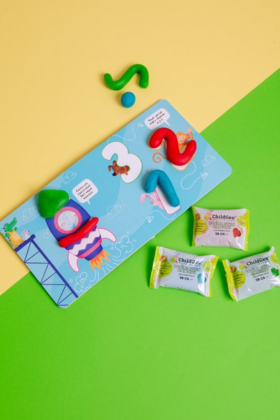 ChildGen Uzay First Play Dough Activity and 3X50 Gr Natural Play Dough