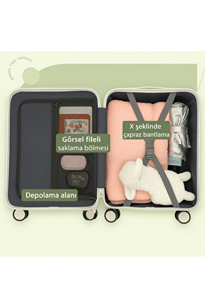 Monnat Mn-710 Lumina Serisi SARI Premıum Notebookgözlü Valiz